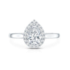 1 CT Brilliant Cut Moissanite Teardrop Engagement Ring D-VS1 - Rosec Jewels