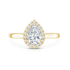 1 CT Brilliant Cut Moissanite Teardrop Engagement Ring D-VS1 - Rosec Jewels