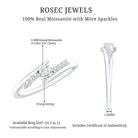 Round Cut Moissanite Promise Ring with Bypass Shank D-VS1 - Rosec Jewels