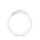 Round Cut Moissanite Promise Ring with Bypass Shank D-VS1 - Rosec Jewels