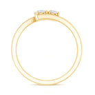 Certified Two Stone Moissanite Commitment Ring For Her D-VS1 - Rosec Jewels