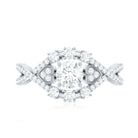 Designer Moissanite Beautiful Engagement Ring with Certificate D-VS1 - Rosec Jewels