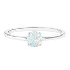 October Birthstone Solitaire Ethiopian Opal Promise Ring Ethiopian Opal - ( AAA ) - Quality - Rosec Jewels