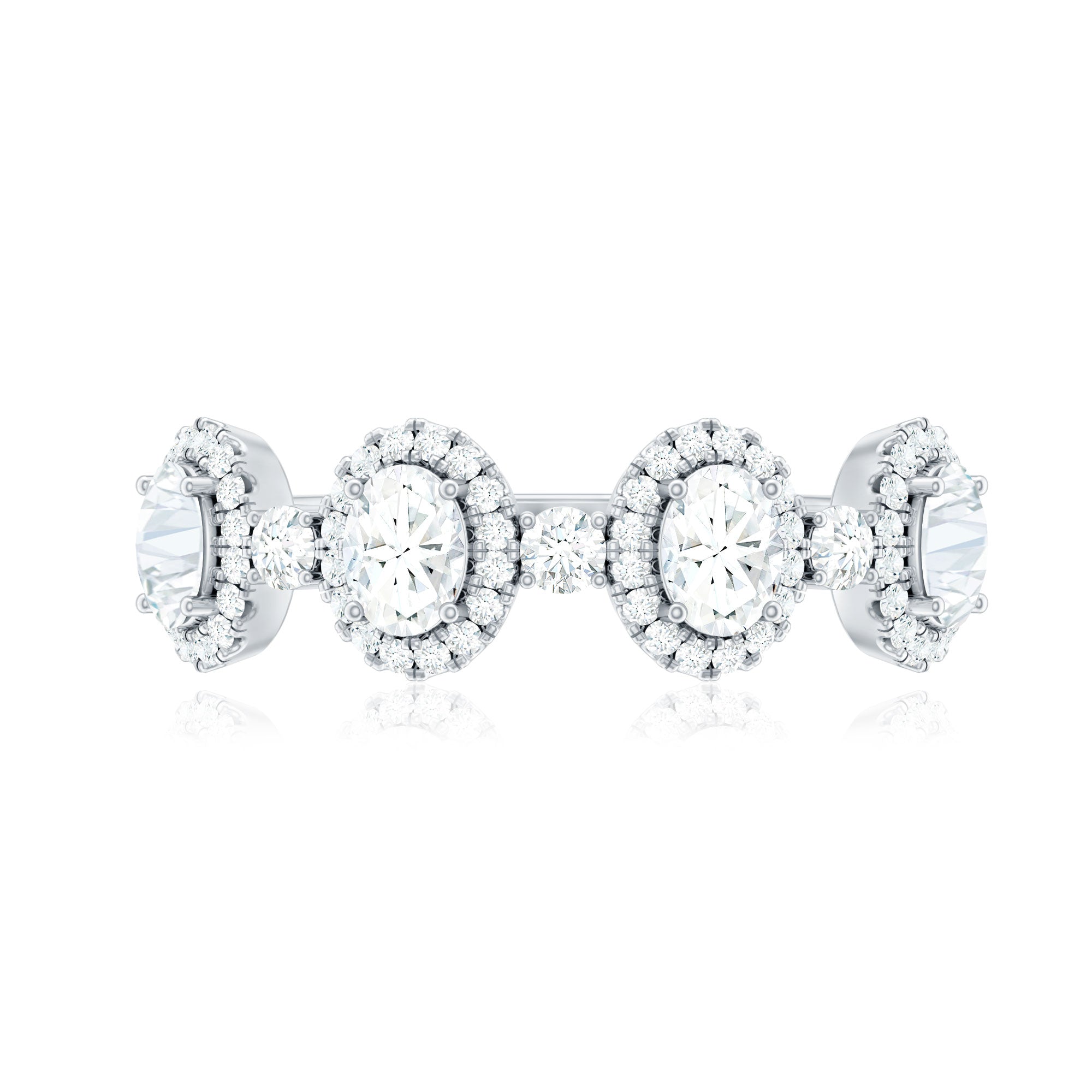 Designer Moissanite Anniversary Ring with Certificate D-VS1 - Rosec Jewels