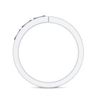 Natural Blue Sapphire Diamond Anniversary Band Ring AAA - Rosec Jewels