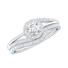 Round Moissanite Bypass Wedding Ring Set D-VS1 - Rosec Jewels