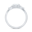 Designer Emerald Cut Moissanite Wedding Ring Set for Women D-VS1 - Rosec Jewels