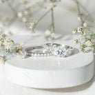 Certified 2 Carat Moissanite Engagement Ring with Enhancer D-VS1 - Rosec Jewels
