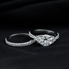 Certified 2 Carat Moissanite Engagement Ring with Enhancer D-VS1 - Rosec Jewels
