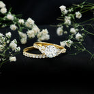 Certified 2 Carat Moissanite Engagement Ring with Enhancer D-VS1 - Rosec Jewels