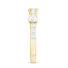 Natural Diamond Half Eternity Band Ring Natural - ( HI-SI ) - Rosec Jewels