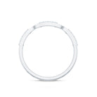 Certified Moissanite Interlocking Wedding Band D-VS1 - Rosec Jewels