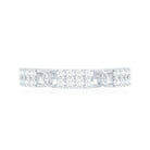 Certified Moissanite Interlocking Wedding Band D-VS1 - Rosec Jewels