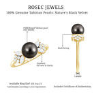 Rosec Jewels-Nature Inspired Tahitian Pearl Engagement Ring with Diamond