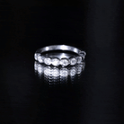 Bezel Set Moissanite Half Eternity Band Ring D-VS1 - Rosec Jewels