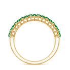 Certified Real Emerald Half Eternity Anniversary Ring AAA - Rosec Jewels