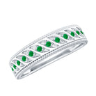Genuine Emerald Vintage Inspired Eternity Band AAA - Rosec Jewels