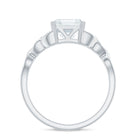 Asscher Cut 8 MM Moissanite Celtic Knot Engagement Ring D-VS1 - Rosec Jewels