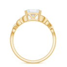 Asscher Cut 8 MM Moissanite Celtic Knot Engagement Ring D-VS1 - Rosec Jewels
