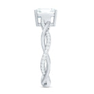 Solitaire Moissanite Asscher Cut Engagement Ring D-VS1 - Rosec Jewels