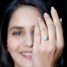 3 CT Certified Moissanite Cushion Cut Engagement Ring D-VS1 - Rosec Jewels