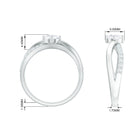 Round Cut Zircon Infinity Solitaire Ring in Prong Setting AAAA - Rosec Jewels