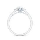 Heart Shape Zircon Anniversary Ring with Side Stones AAAA - Rosec Jewels