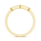 Princess Cut Real Emerald Band Ring in Channel Setting AAA - Rosec Jewels