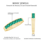 Rosec Jewels-Princess Cut Lab Created Emerald Eternity Band in Channel Setting