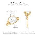 Cushion Cut Moissanite Solitaire Celtic Knot Ring in Bezel Setting D-VS1 - Rosec Jewels