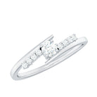 Diamond Promise Ring with Bypass Shank Natural - ( HI-SI ) - Rosec Jewels