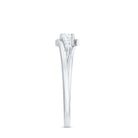 Diamond Promise Ring with Bypass Shank Natural - ( HI-SI ) - Rosec Jewels