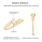 Diamond Promise Ring with Bypass Shank Natural - ( HI-SI ) - Rosec Jewels
