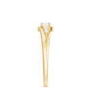 Diamond Promise Ring with Bypass Shank Natural - ( HI-SI ) - Rosec Jewels