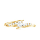 Diamond Promise Ring with Bypass Shank Natural - ( HI-SI ) - Rosec Jewels