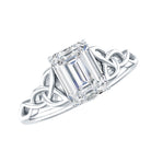 Rosec Jewels-2 CT Moissanite Engagement Ring with Celtic Details