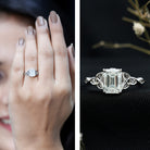 Rosec Jewels-2 CT Moissanite Engagement Ring with Celtic Details