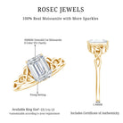 Rosec Jewels-2 CT Moissanite Engagement Ring with Celtic Details