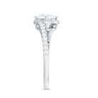 Round Cut Solitaire Zircon Bypass Engagement Ring AAAA - Rosec Jewels