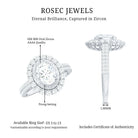 3.25 CT Vintage Inspired Zircon Oval Engagement Ring AAAA - Rosec Jewels