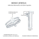 Pear Moissanite Double Band Engagement Ring with Enhancer D-VS1 - Rosec Jewels
