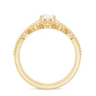 Pear Moissanite Double Band Engagement Ring with Enhancer D-VS1 - Rosec Jewels