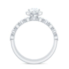 Pear Shaped Cubic Zirconia Trio Wedding Ring Set for Women AAAA - Rosec Jewels