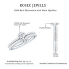 Rosec Jewels-Oval Shaped Moissanite Engagement Ring with Wedding Band Set