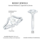 2.25 CT Oval Cut Zircon Engagement Ring with Split Shank AAAA - Rosec Jewels