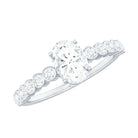 1.75 CT Prong Set Oval Cubic Zirconia Solitaire Engagement Ring AAAA - Rosec Jewels
