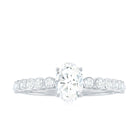 1.75 CT Prong Set Oval Cubic Zirconia Solitaire Engagement Ring AAAA - Rosec Jewels