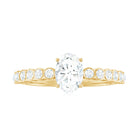 1.75 CT Prong Set Oval Cubic Zirconia Solitaire Engagement Ring AAAA - Rosec Jewels
