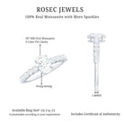 Oval Cut Moissanite Engagement Ring with Side Stones D-VS1 - Rosec Jewels