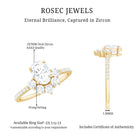 2 CT Oval Cubic Zirconia Engagement Ring with Half Halo AAAA - Rosec Jewels